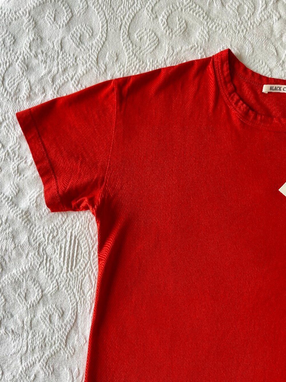 Black Crane Regular Short Sleeve Tee in Red - Sz. XS - Brand New with Tags - Picture 4 of 13